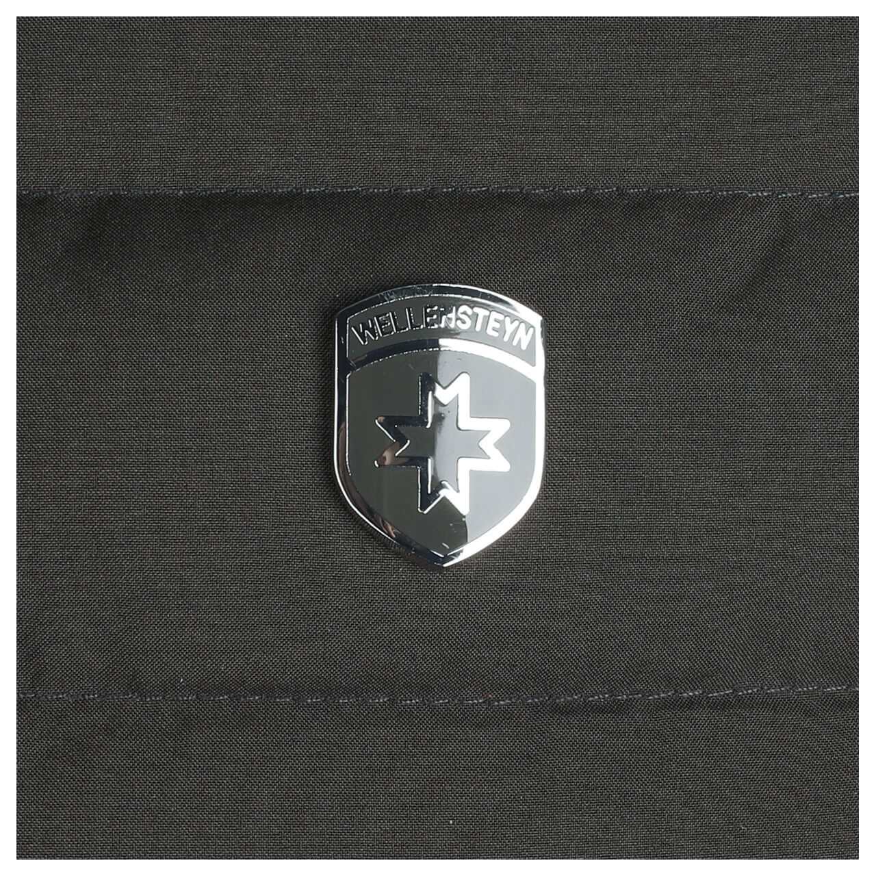 Herren Weste Molecule/MOL Men Vest von Wellensteyn in Dunkelgrün, Detailansicht Markenlogo