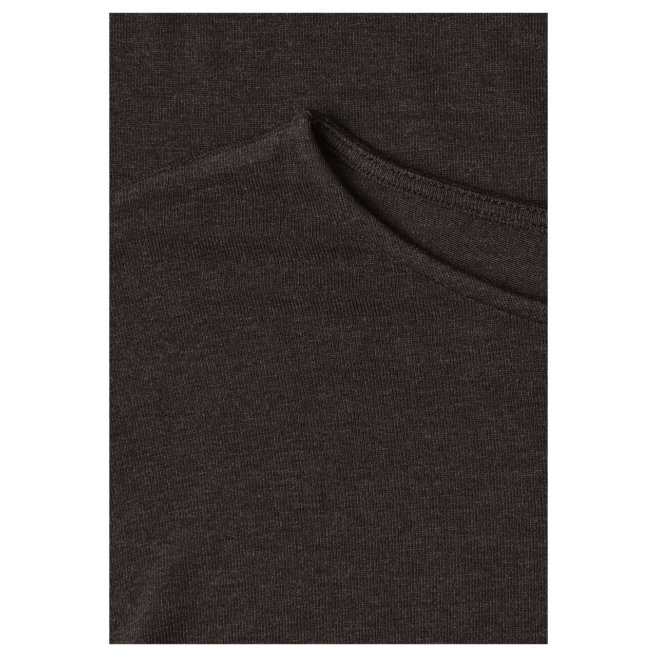 Street One Damen 3/4 Arm Shirt Batwing black coffee melange