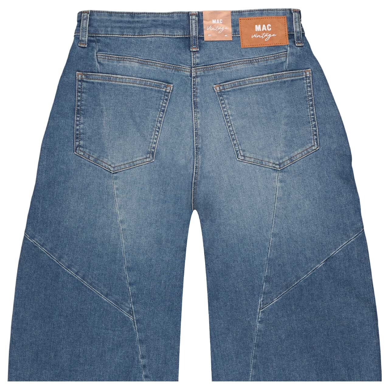 Stretch Damen Jeans Dakota von MAC in Blau verwaschen, detaillierte Rückansicht
