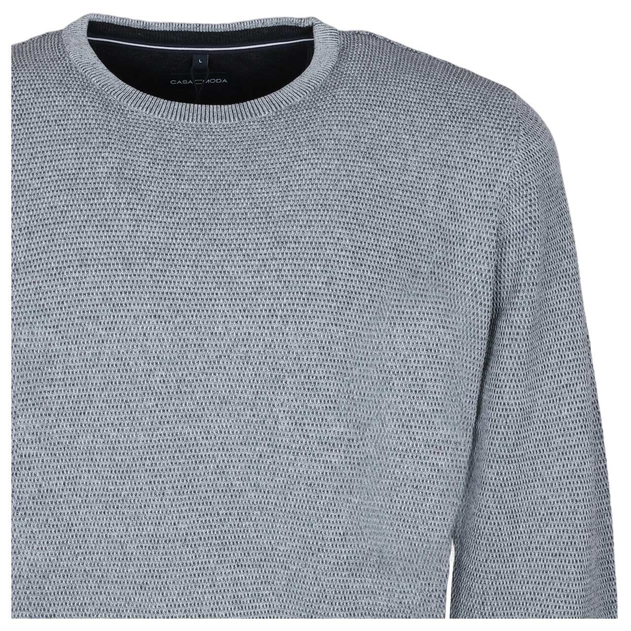 Herren Pullover von Casa Moda in Grau-Blau, Detailansicht vorne