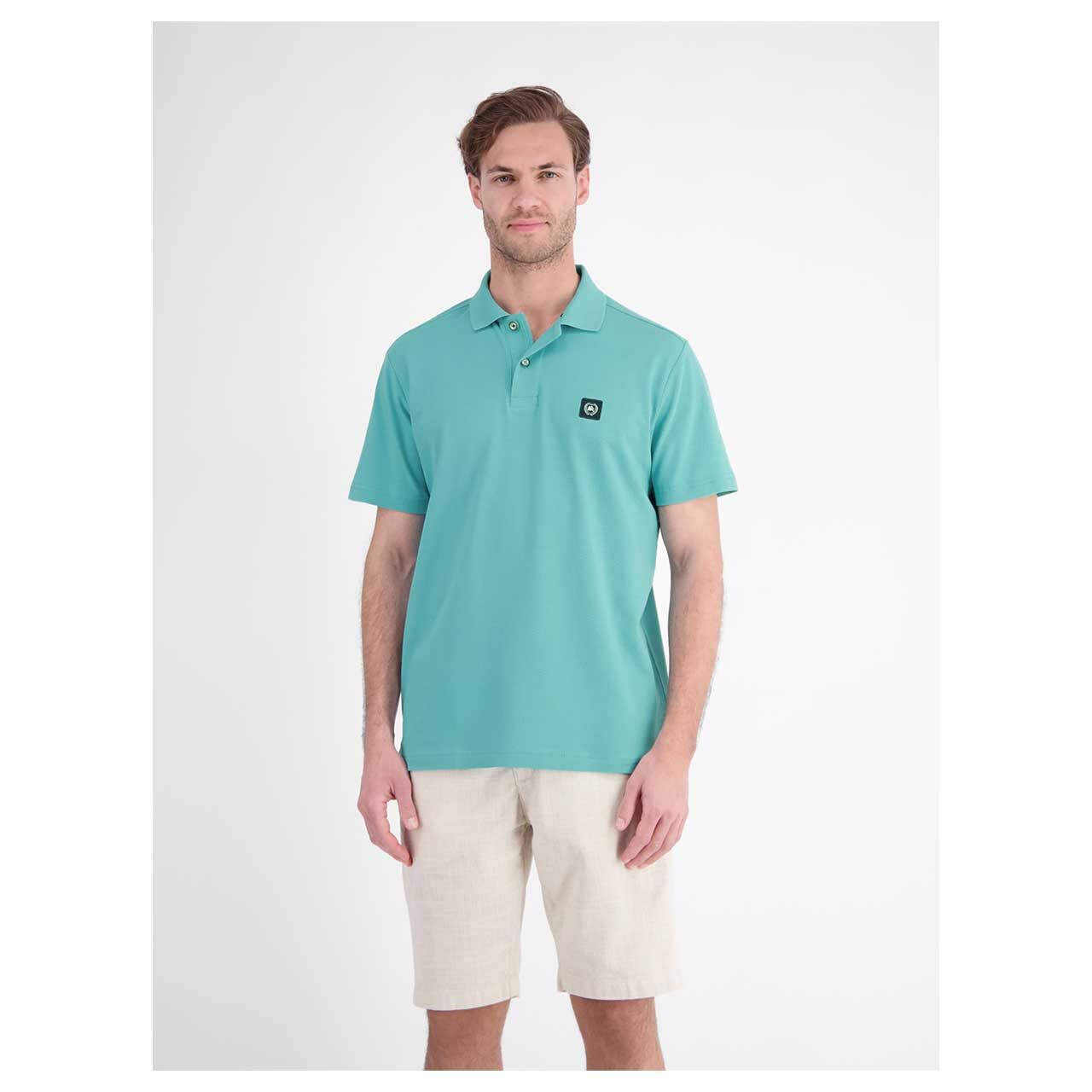 Herren Poloshirt von Lerros in Hellblau, Vorderansicht am Model