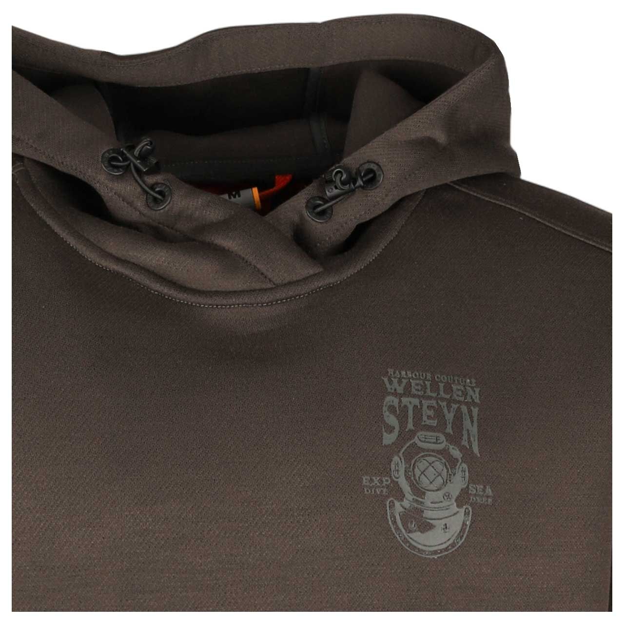 Herren Hoodie Sweatshirt von Wellensteyn in Dunkelgrün, detaillierte Vorderansicht