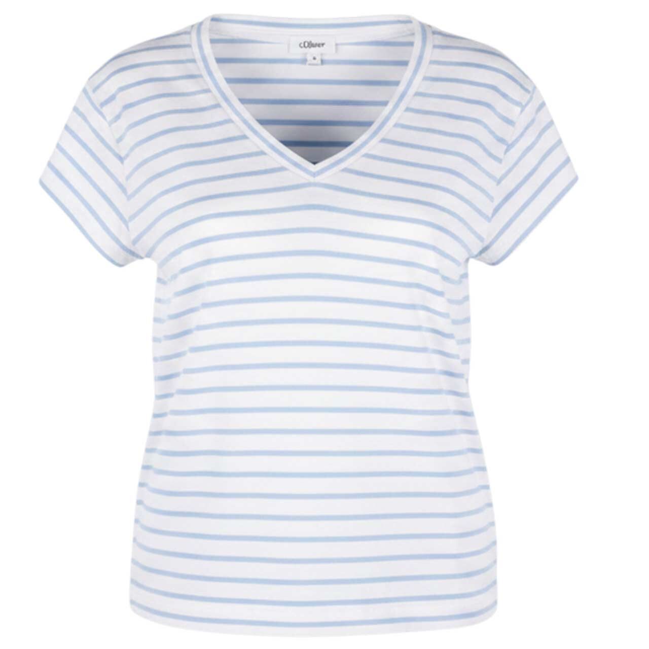 s.Oliver Damen T-Shirt coastal blue striped