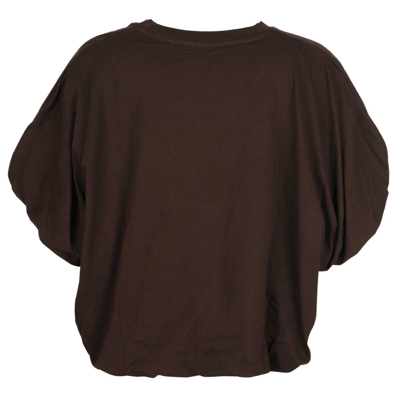 s. Oliver Damen T-Shirt in Dunkelbraun, Rückansicht