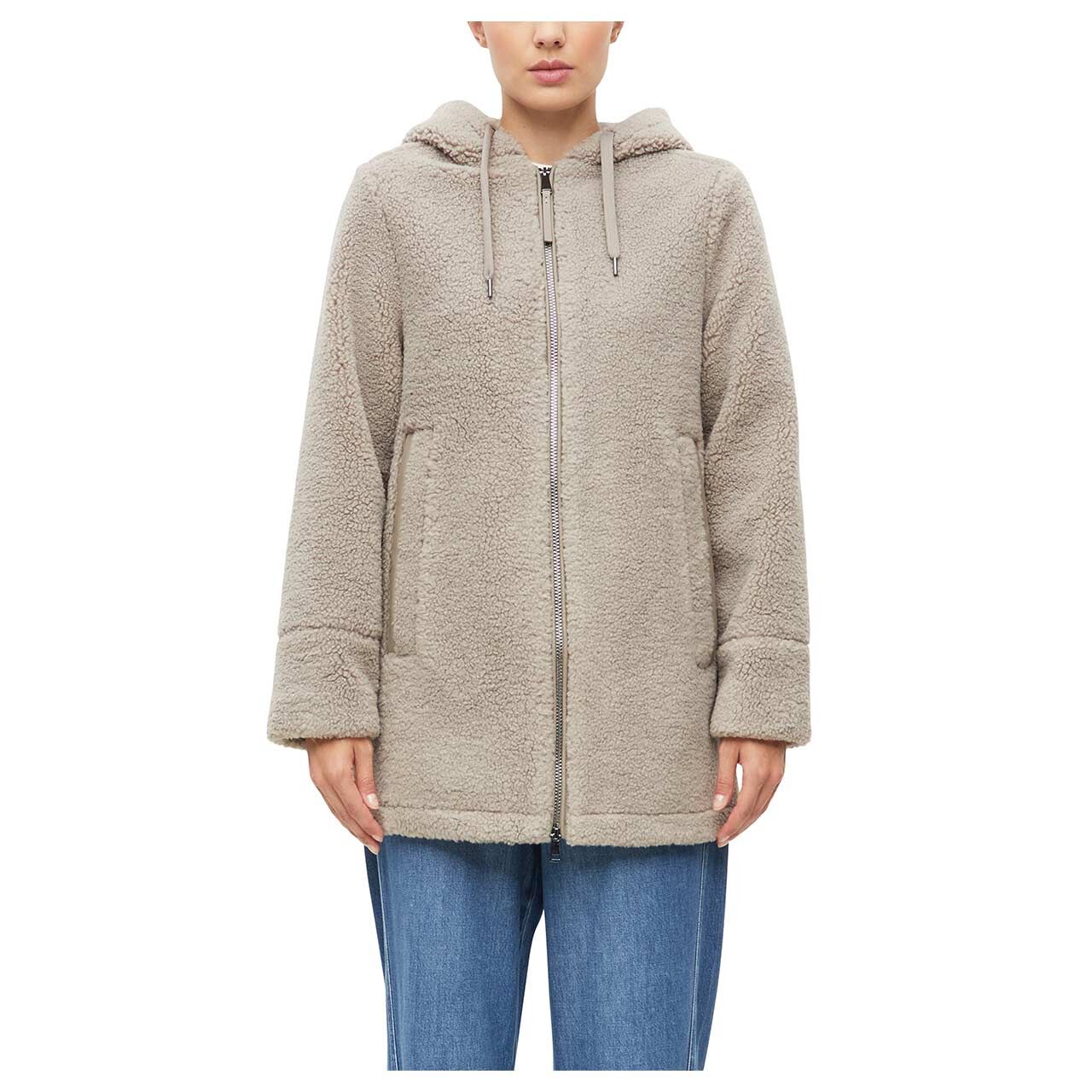 Damen Teddy Mantel von s.Oliver in Hellbraun, Vorderansicht am Model