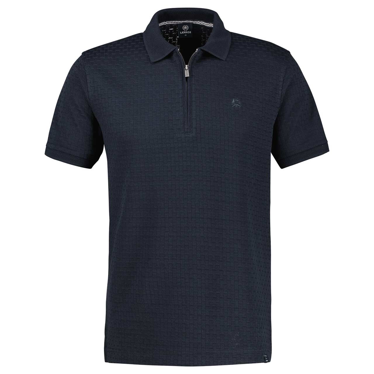 Lerros Herren Poloshirt Zipper Structure classic navy