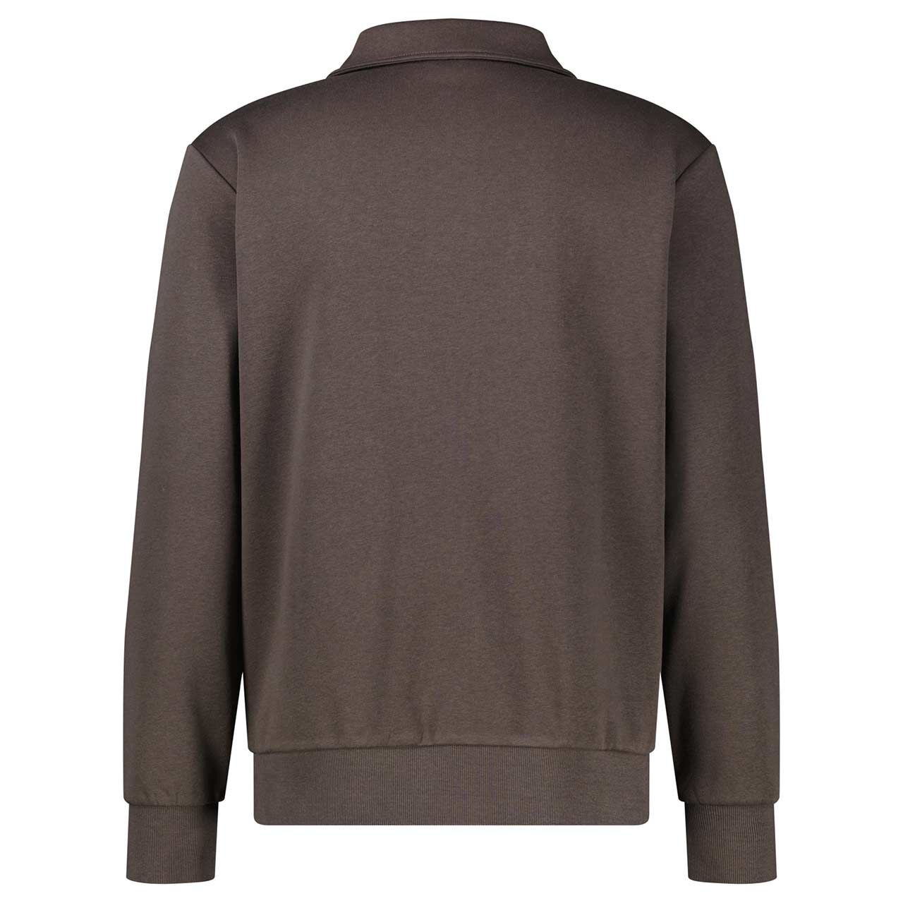 Lerros Herren Polo Sweatshirt in Dunkelbraun, Rückansicht