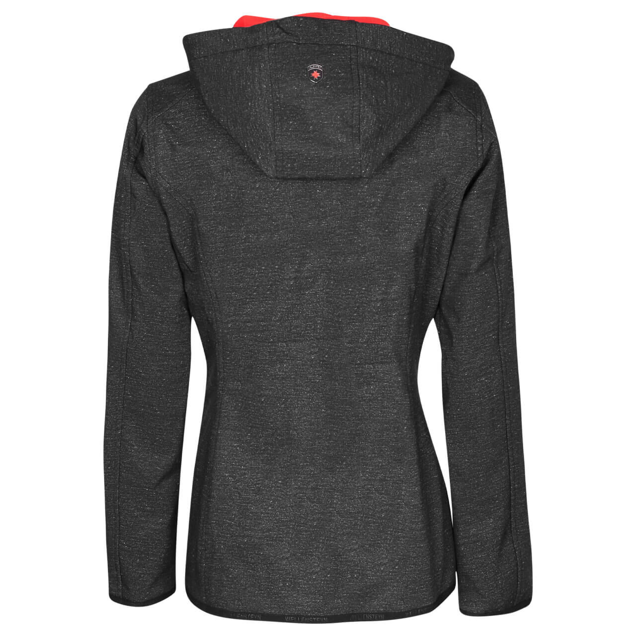 wellensteyn-jacke-yoga-918-blackmelange-hinten Damen Softshell Jacke Yoga von Wellensteyn in Schwarz meliert, Rückansicht
