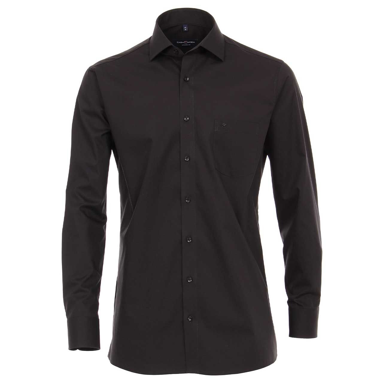 Casa Moda Herren Langarm Hemd classic black