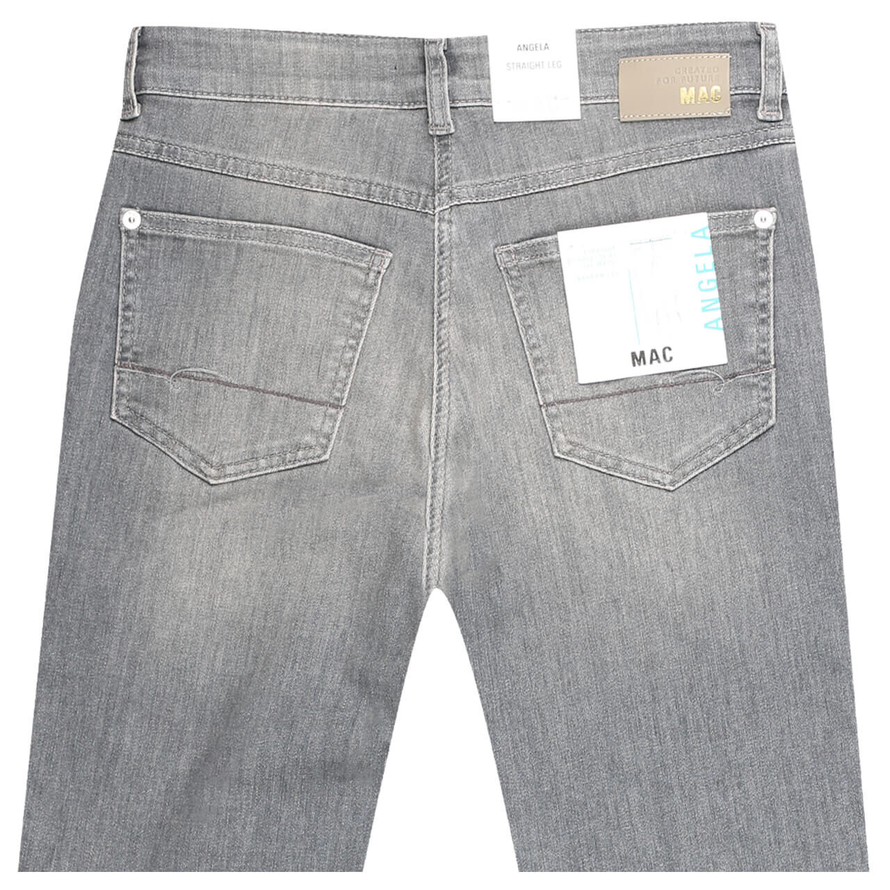 mac-jeans-angela-grau-d339-hinten MAC Jeans Angela für Damen in Hellgrau verwaschen, FarbNr.: D339