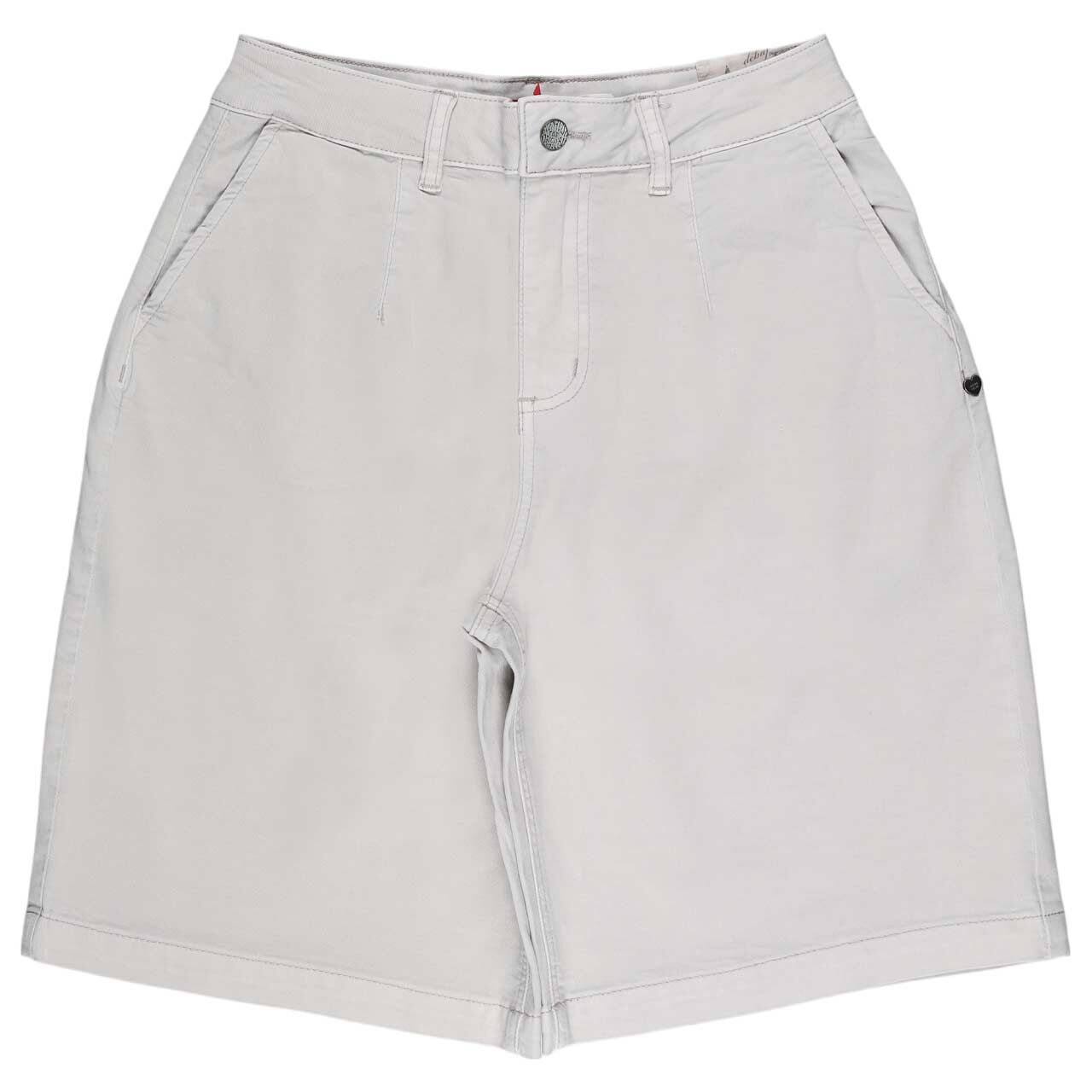 Damen Baumwollhose Chino-Short Summer Twill von Buena Vista in Zartgrau, Vorderansicht