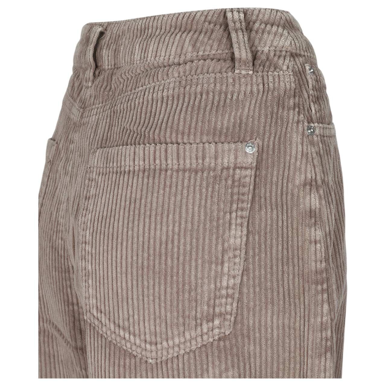 Damen Ankle Cord Baumwollhose Barrel Leg von s.Oliver in Beige, detaillierte Rückansicht