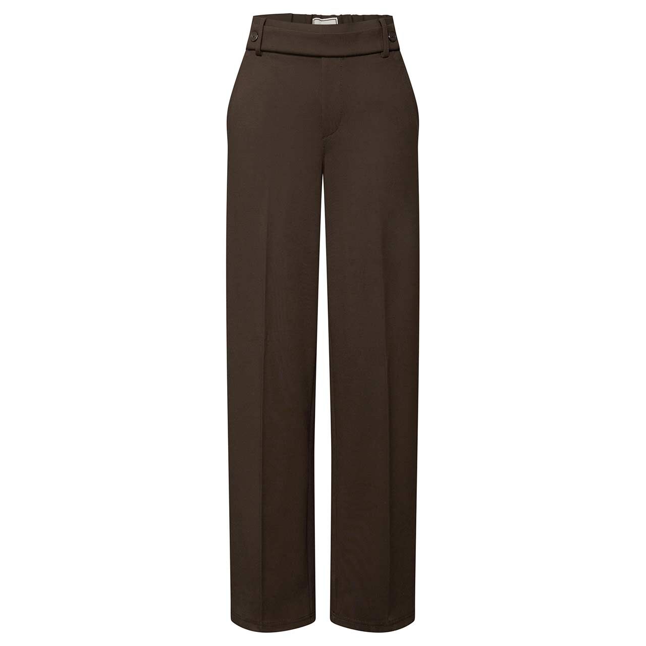 Street One Straight Leg Hose deep roast brown belt button