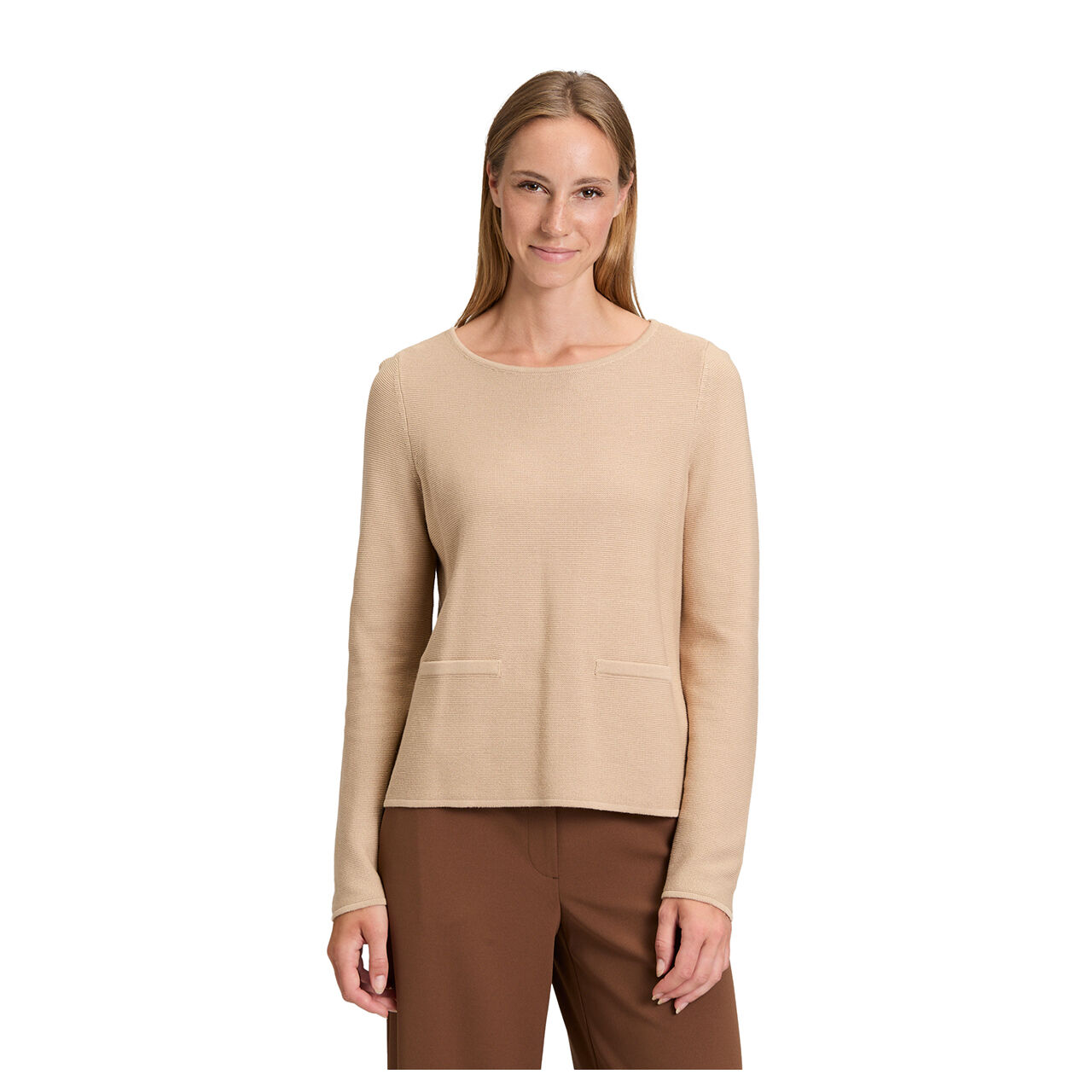 Damenpullover von Betty Barclay in Beige mit der Farbnummer 7234, Nahansicht Modell