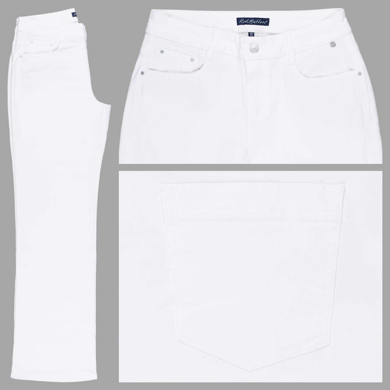 Red Button Colette Jeans white