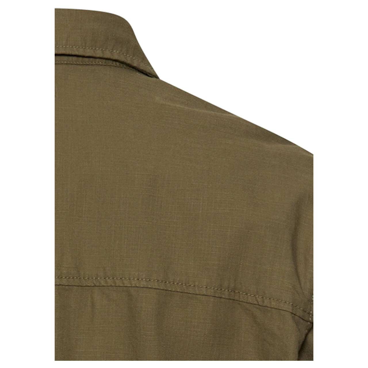 Herren Hemdjacke von Camel active in Olivgrün, detaillierte Rückansicht