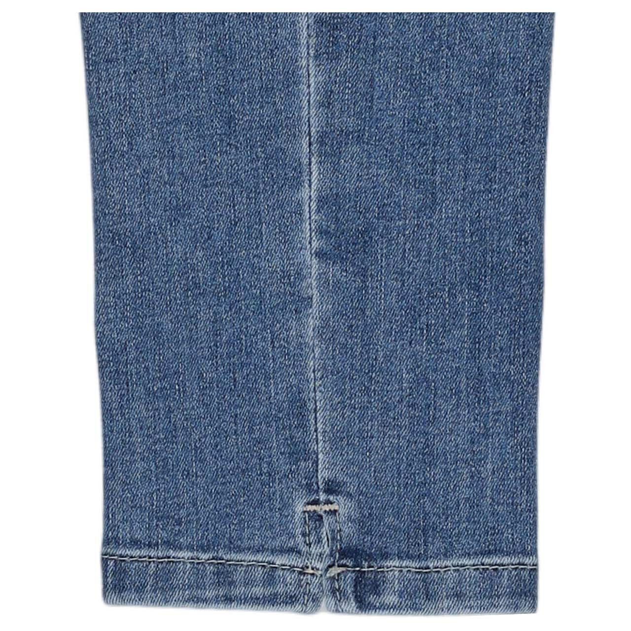 7/8 Damenjeans Chloe von Blue Fire in Blau angewaschen, Detailansicht Saum