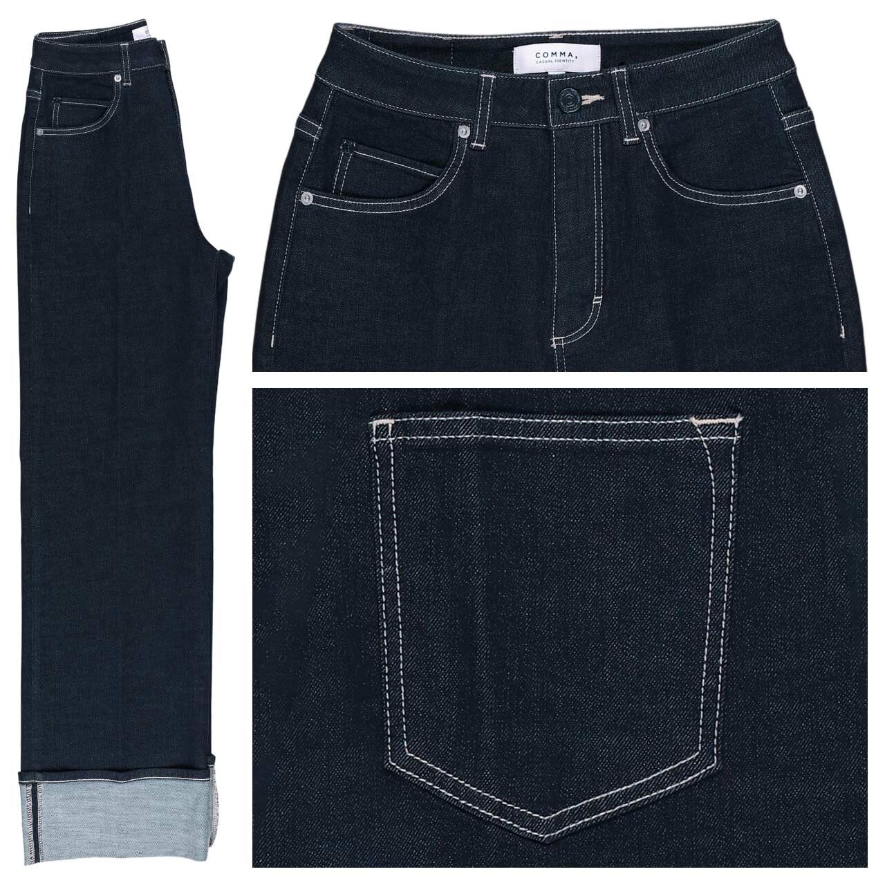 Comma Alva Wideleg Damen Jeans dark blue