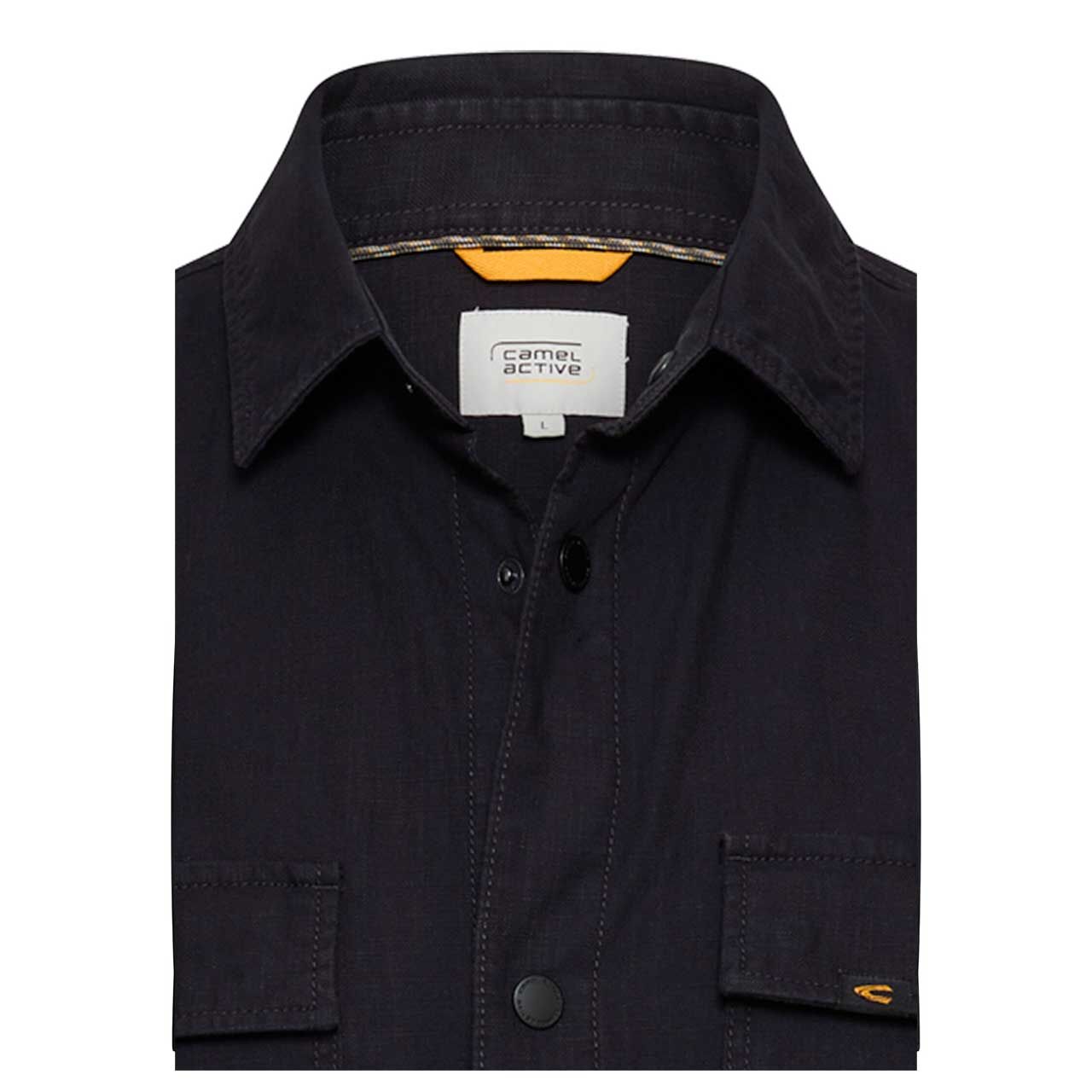 Herren Hemdjacke von Camel active in Dunkelblau, detaillierte Vorderansicht