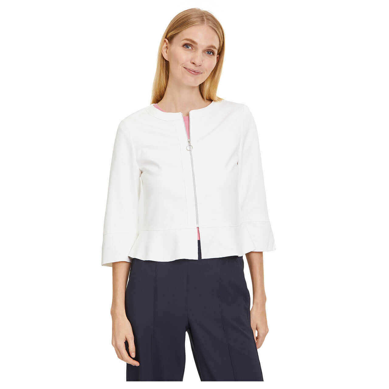 Betty Barclay Damen 3/4 Arm Velours Jacke off white Betty Barclay Damen 3/4 Arm Velours Jacke off white