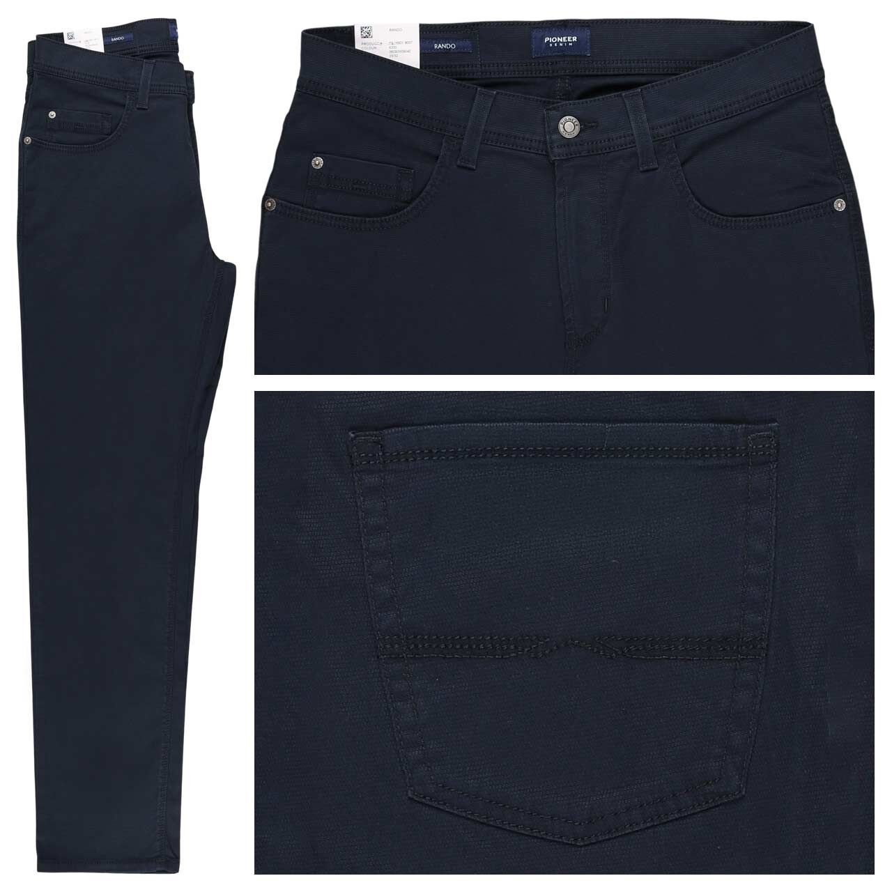 Pioneer Rando Baumwollhose night sky blue structure