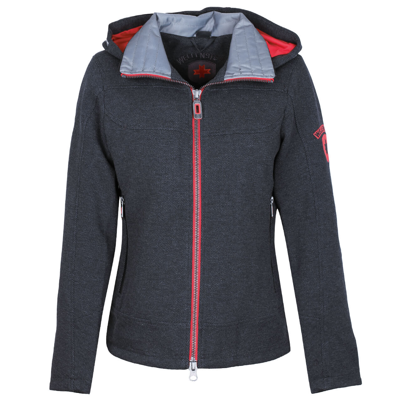 wellensteyn-jacke-florida-lady-darkmelange-rot-907 Wellensteyn Florida Lady Jacke für Damen in Dunkelgrau meliert