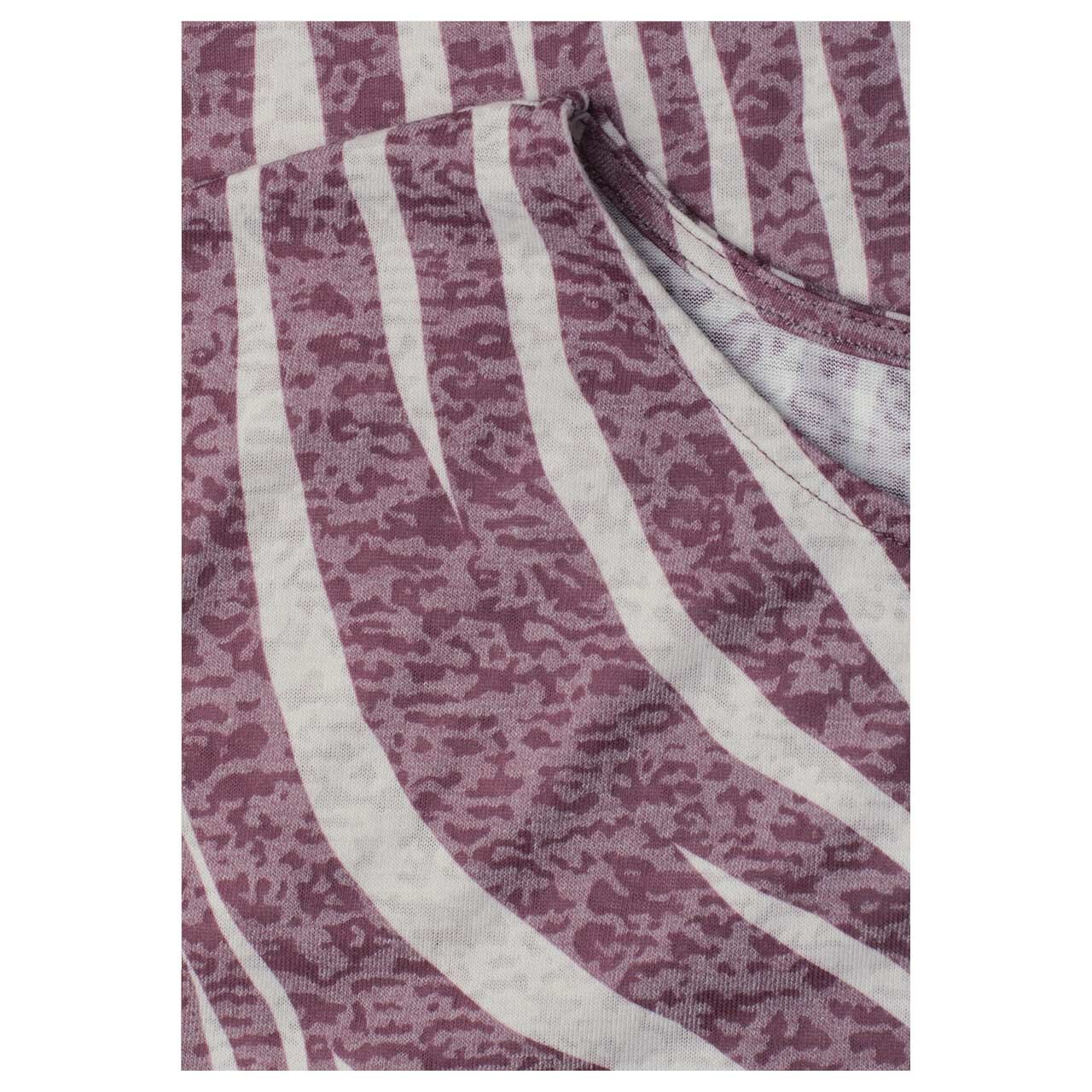 Damen T-Shirt Printed Burn Dessin von Street One in Lila mit Print, Detailansicht Muster