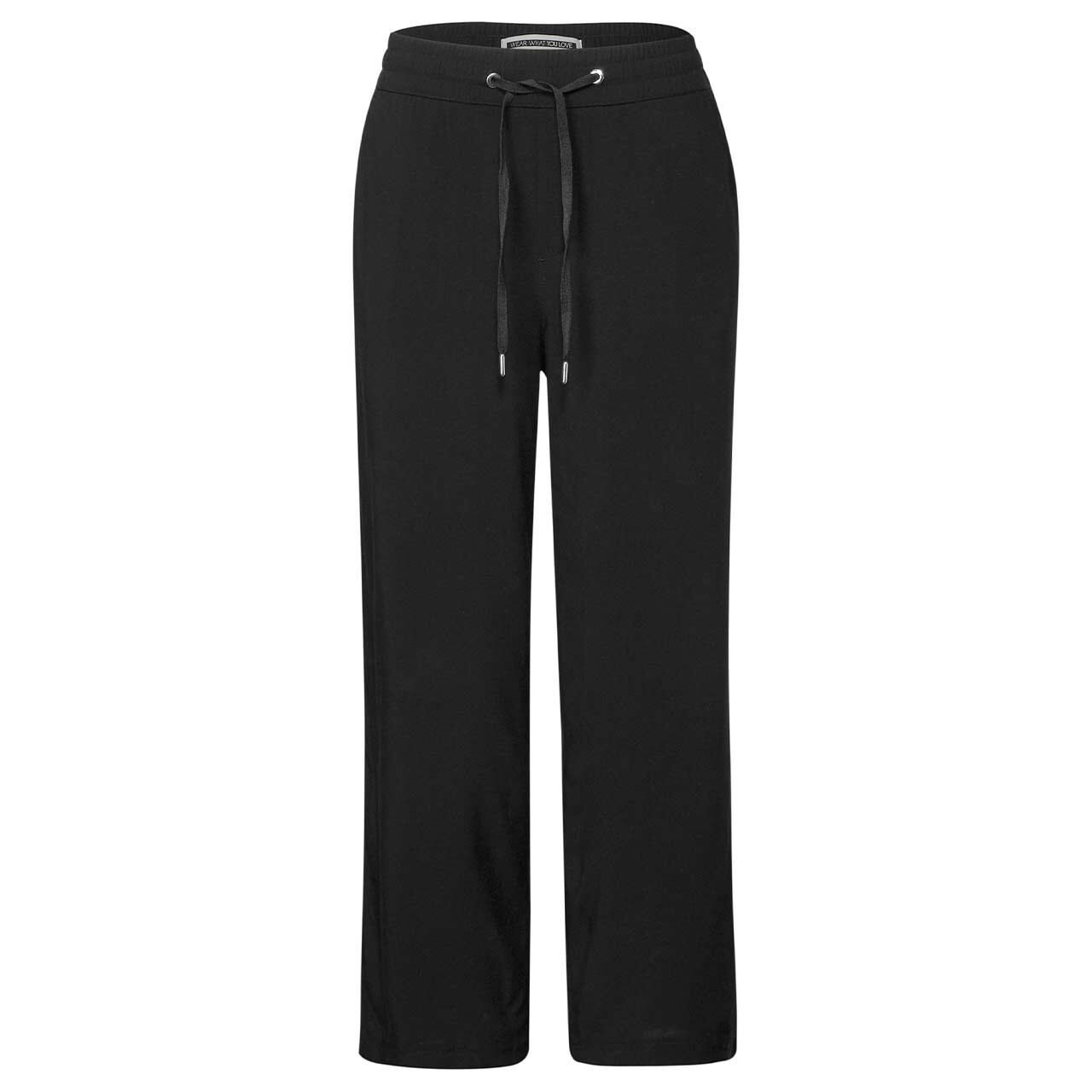 Street One Emee Wide Leg 7/8 Hose solid black