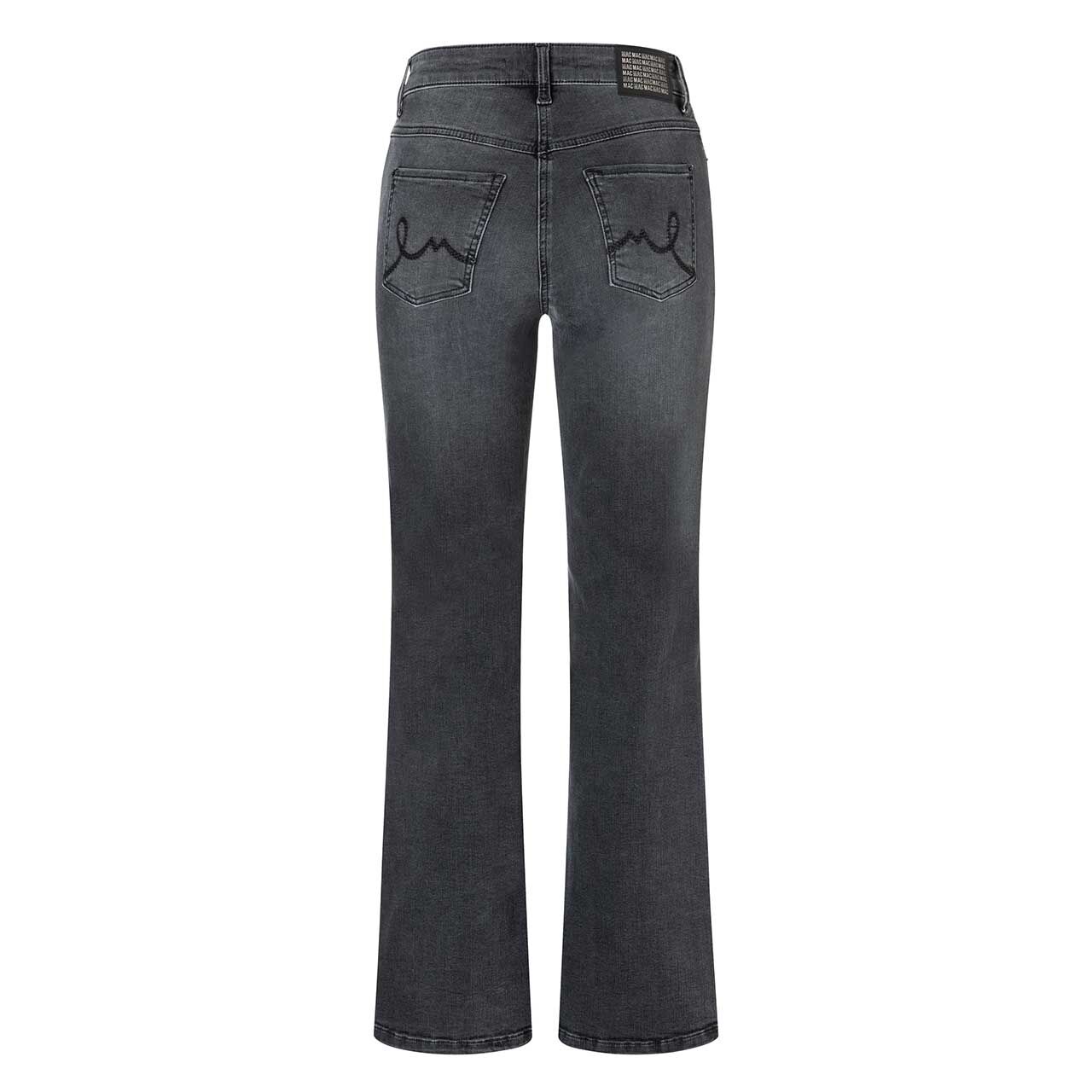 Stretch Damenjeans Laura von MAC in Grau angewaschen, Rückansicht