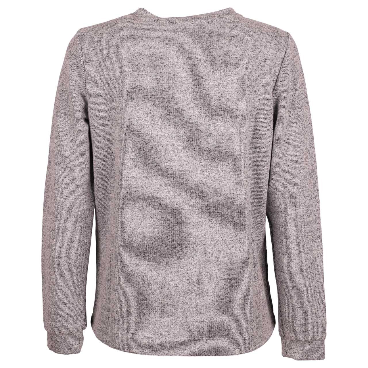 Damen Pullover Rib Button von Cecil in Dunkelblau meliert, Rückansicht
