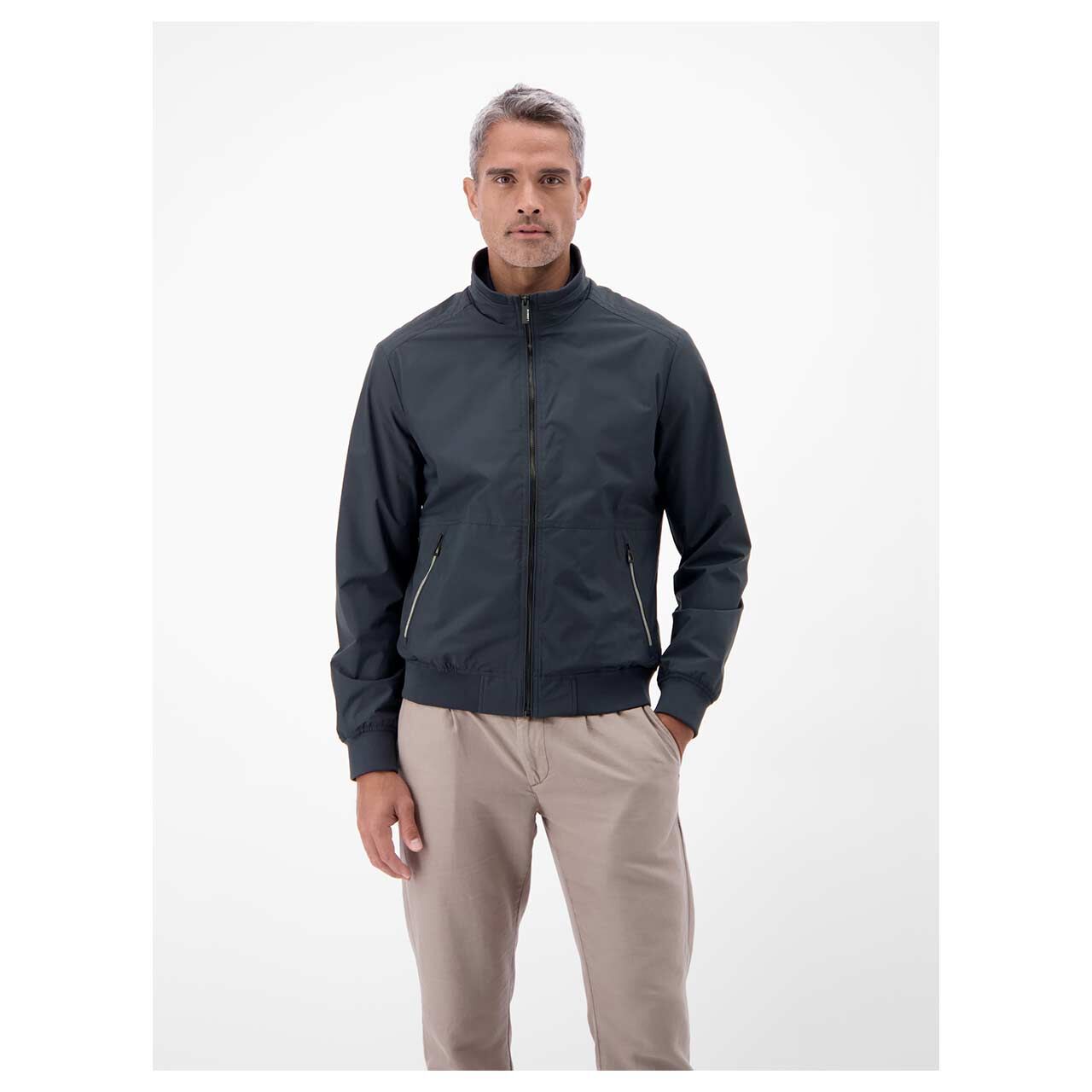 Herren Jacke Blouson von Lerros in Dunkelblau, Vorderansicht am Model