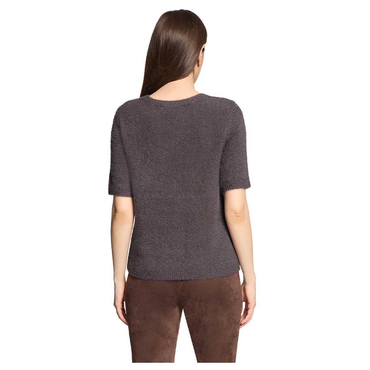 Damen Kurzam Pullover von Betty Barclay in Dunkelbraun, Rückansicht Model