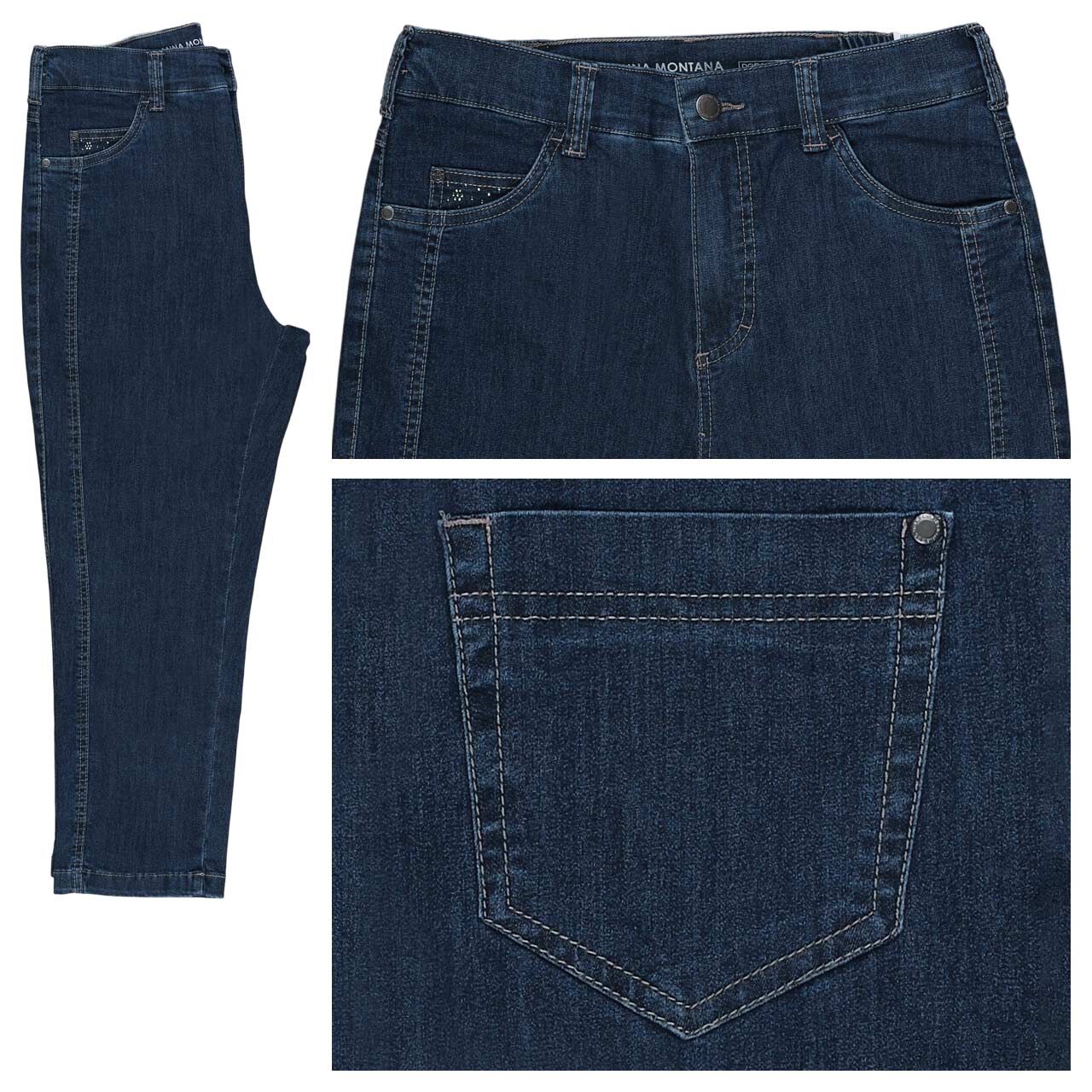 Anna Montana Dora Milano 3/4 Capri Jeans stone wash