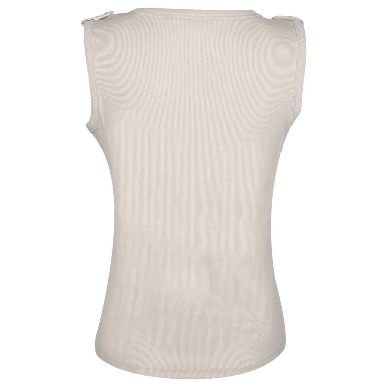 Damen Top Rib Deco Buttons von Street One Studio in Beige, Rückansicht