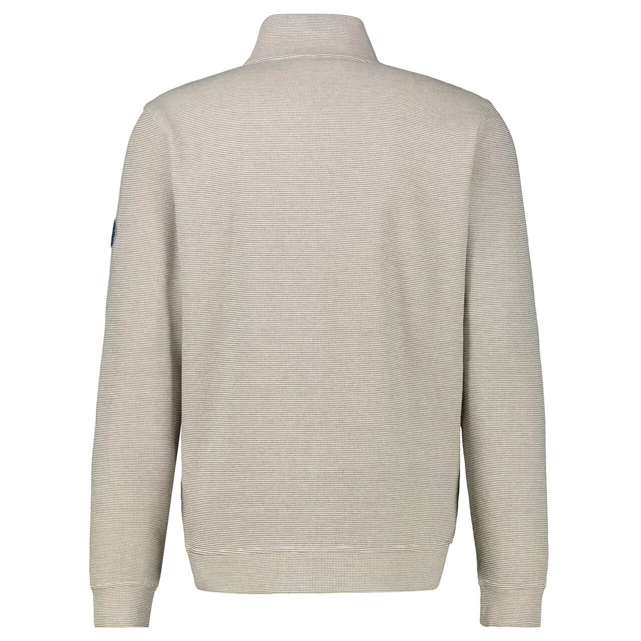 Herren Sweatjacke Troyer von Lerros in Cremeweiß, Rückansicht