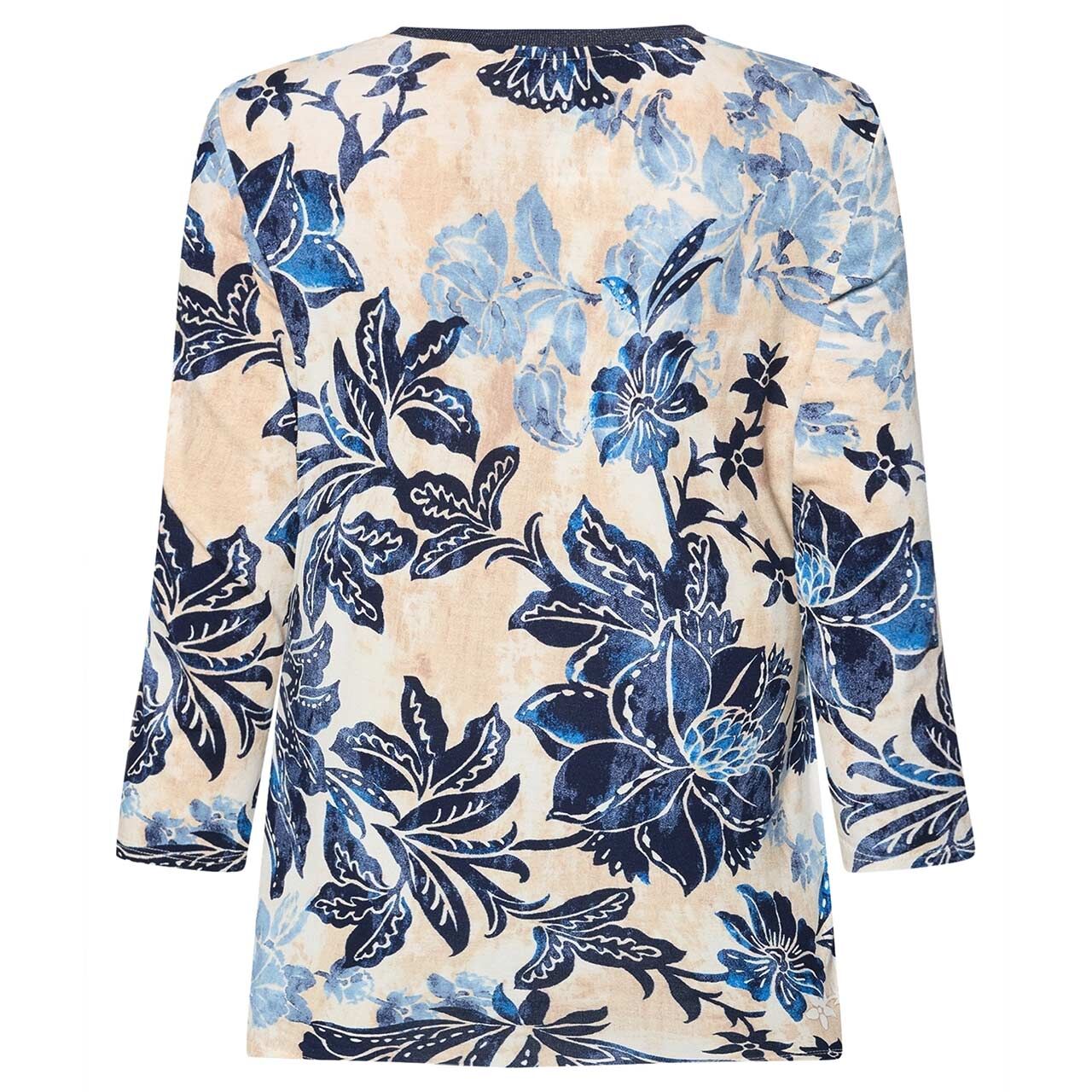Damen 3/4 Arm Shirt von Betty Barclay in Hellbeige mit Print, Rückansicht