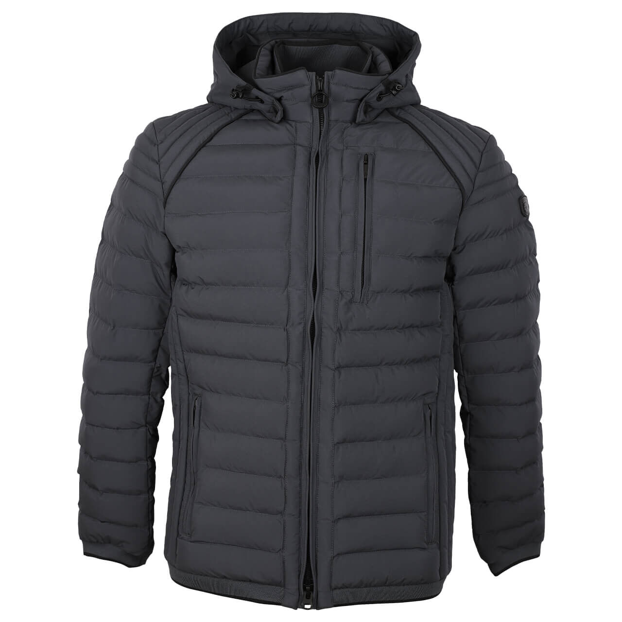 Herren Jacke Molecule/MOL Men Hood von Wellensteyn mit der Modellnummer MOLH-719 in Blau-Grau, Vorderansicht