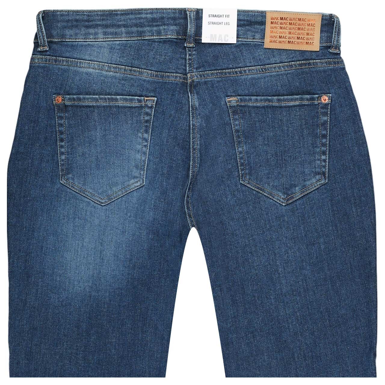 Damen Ankle Jeans Sue Cropped von MAC in Blau angewaschen, detaillierte Rückansicht