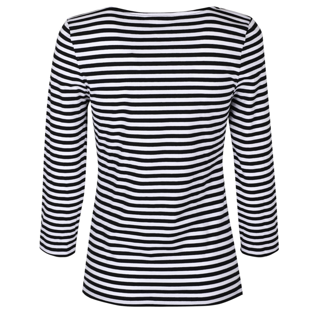Comma Damen 3/4 Arm Shirt black white stripes