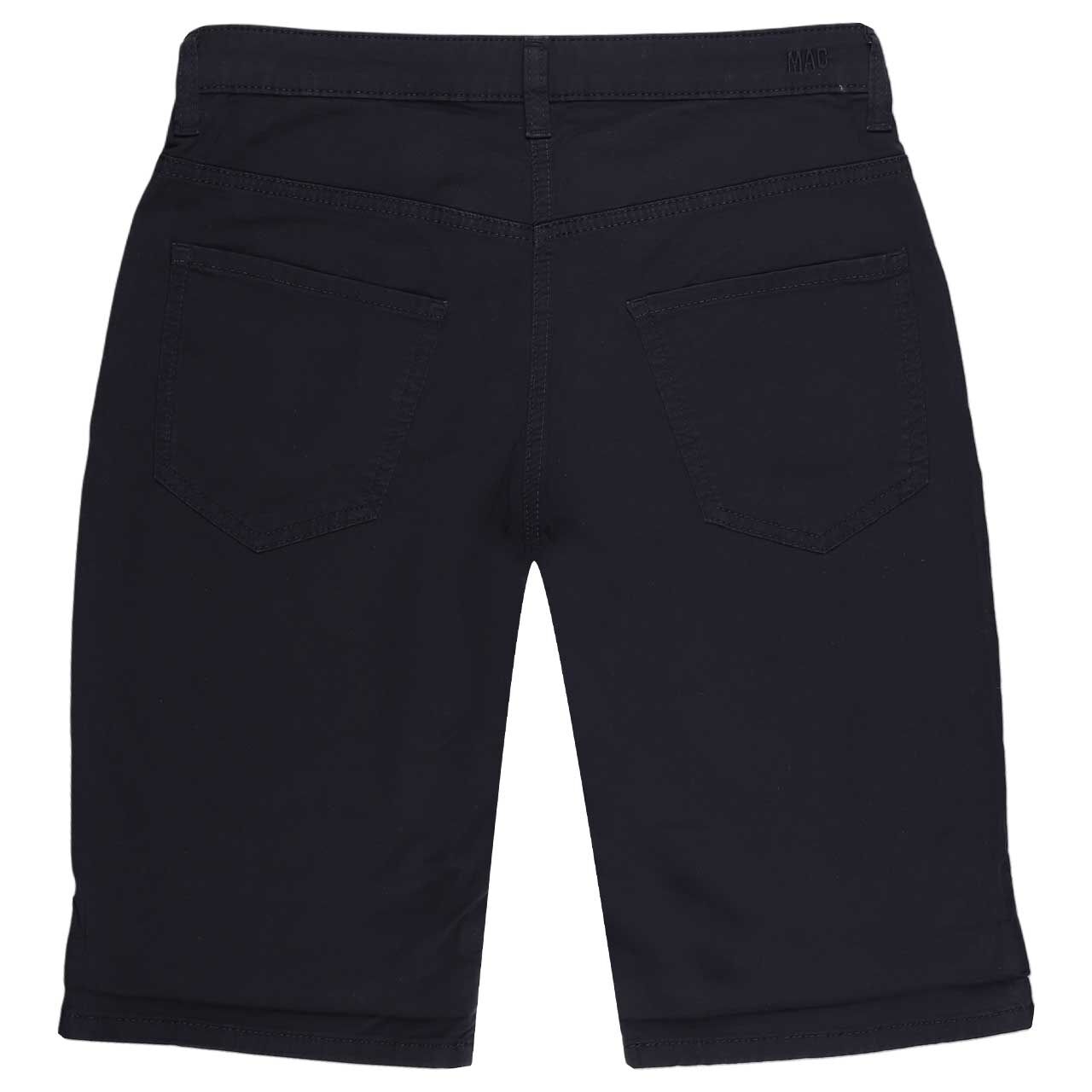 Rückansicht der Damen Jeanshose Shorty Summer Clean von MAC in Dunkelblau 