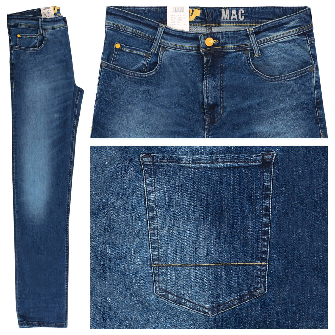 MAC Jeans Flexx für Herren in Mittelblau angewaschen, FarbNr.: H552