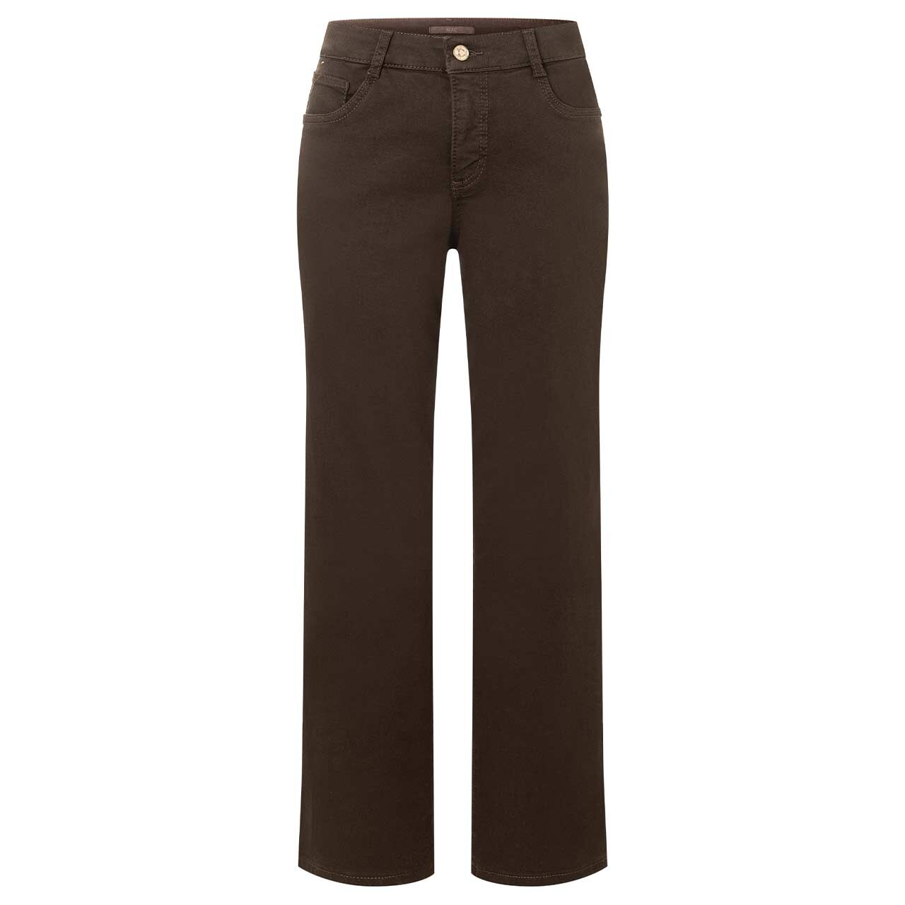 Damenjeans Gracia von MAC in Dunkelbraun, Vorderansicht