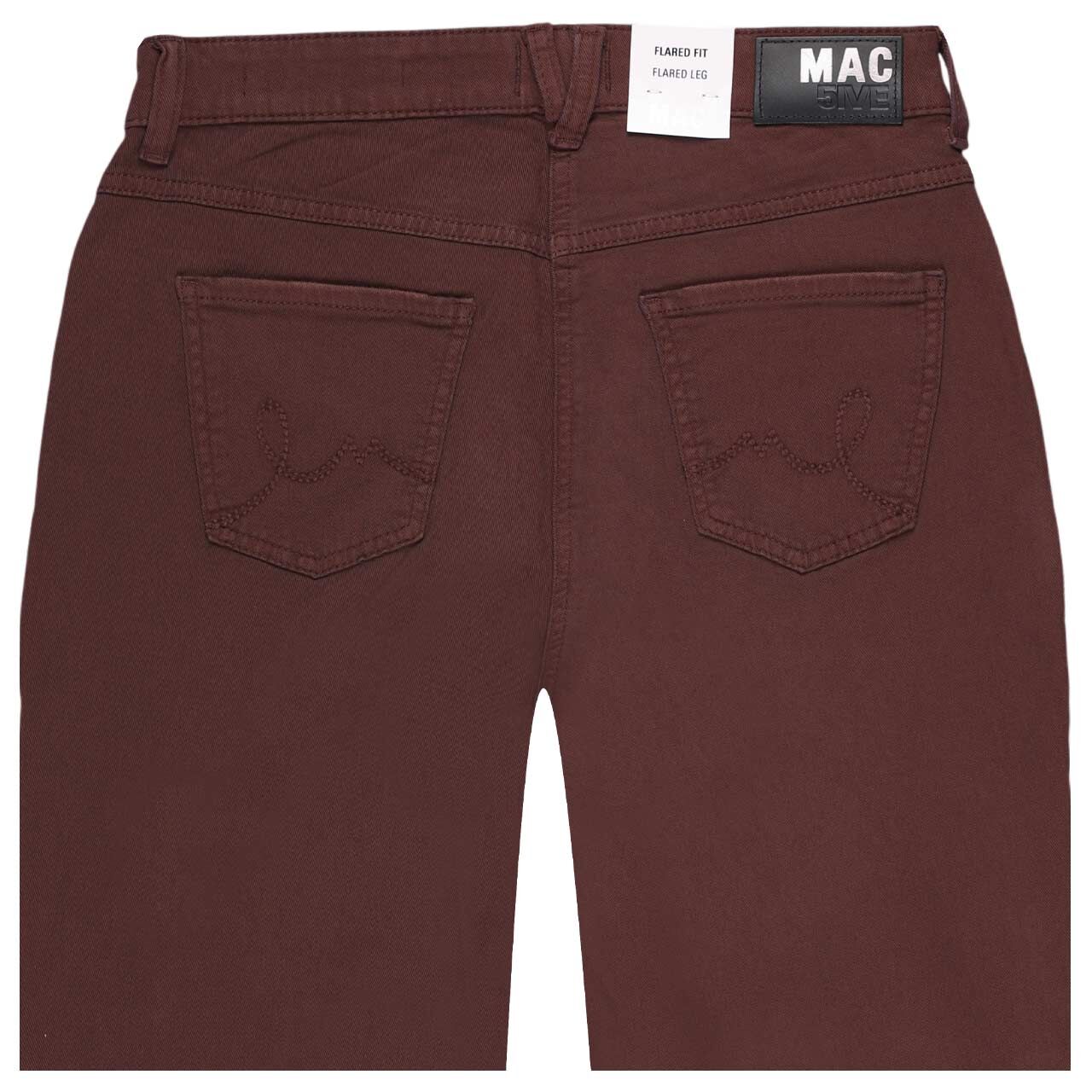 Stretch Damenjeans Laura von MAC in Lila, detaillierte Rückansicht