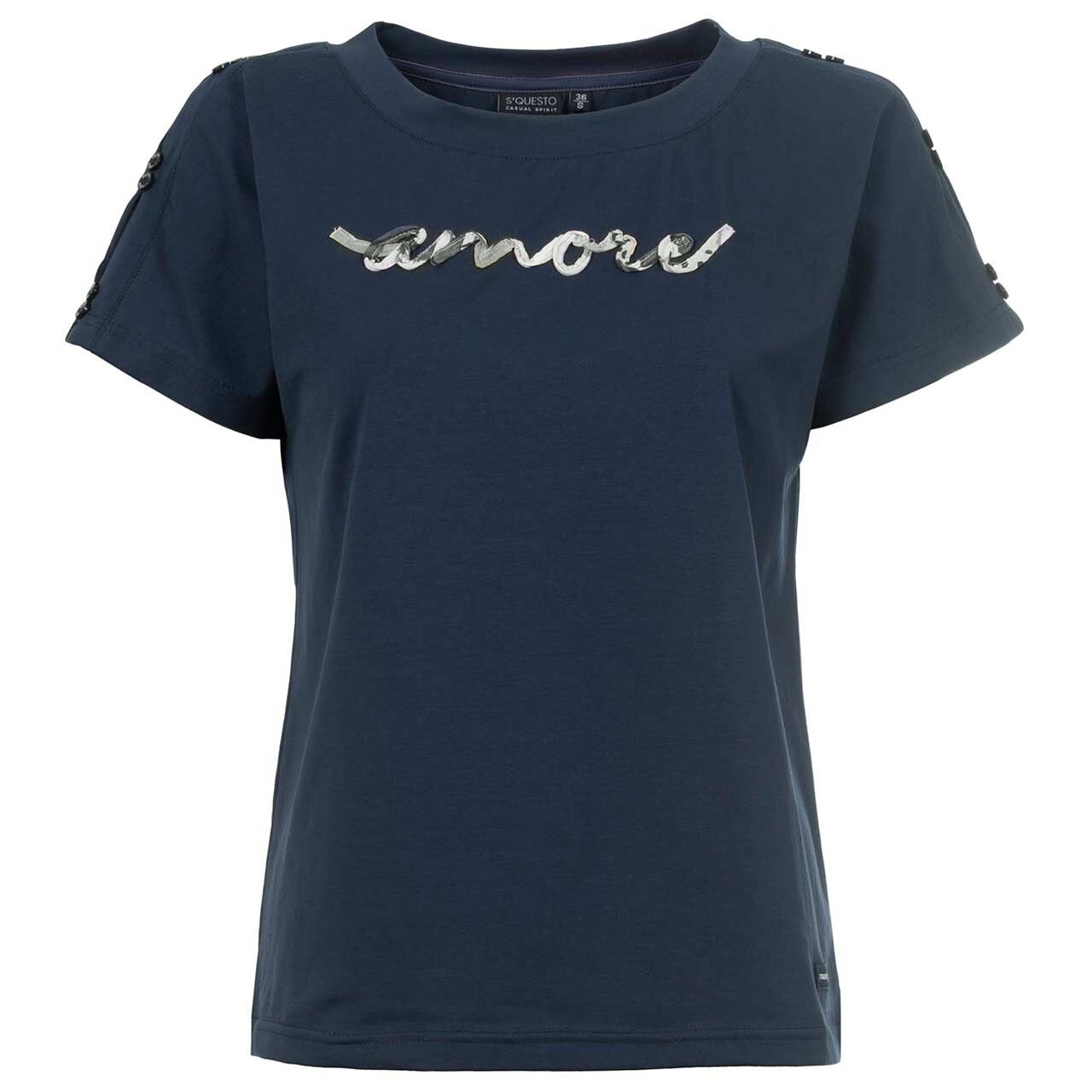 Soquesto Damen T-Shirt ocean blue amore