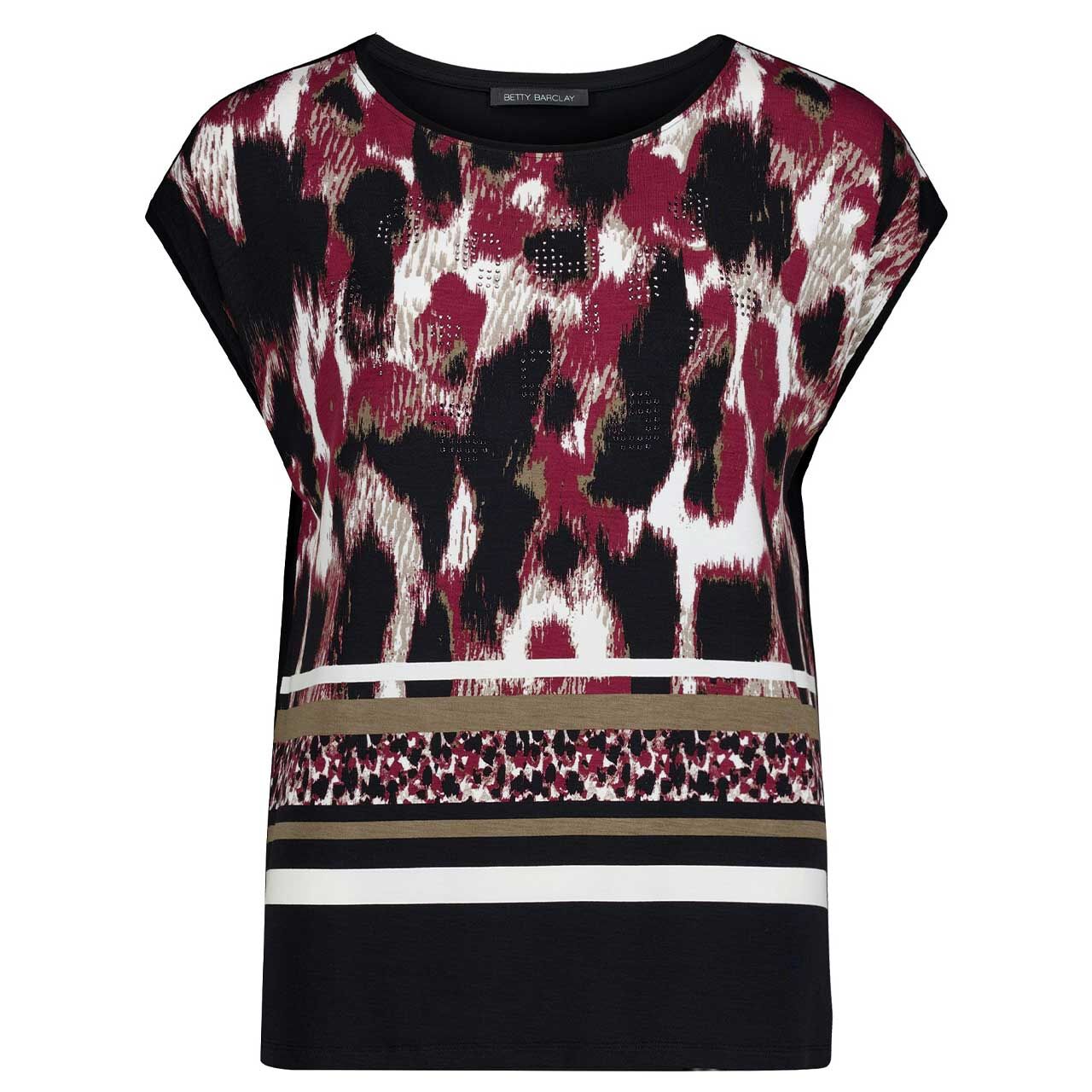 Betty Barclay Damen T-Shirt black dark red