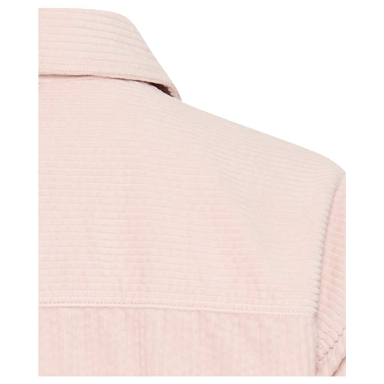 Damen Langarm Cord Bluse von Camel active in Rosa, detaillierte Rückansicht