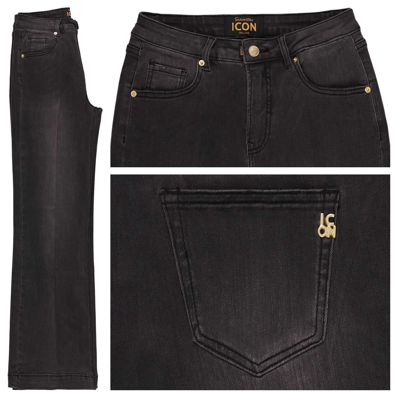 Senoritas ICON Rainbow Jeans used black grey