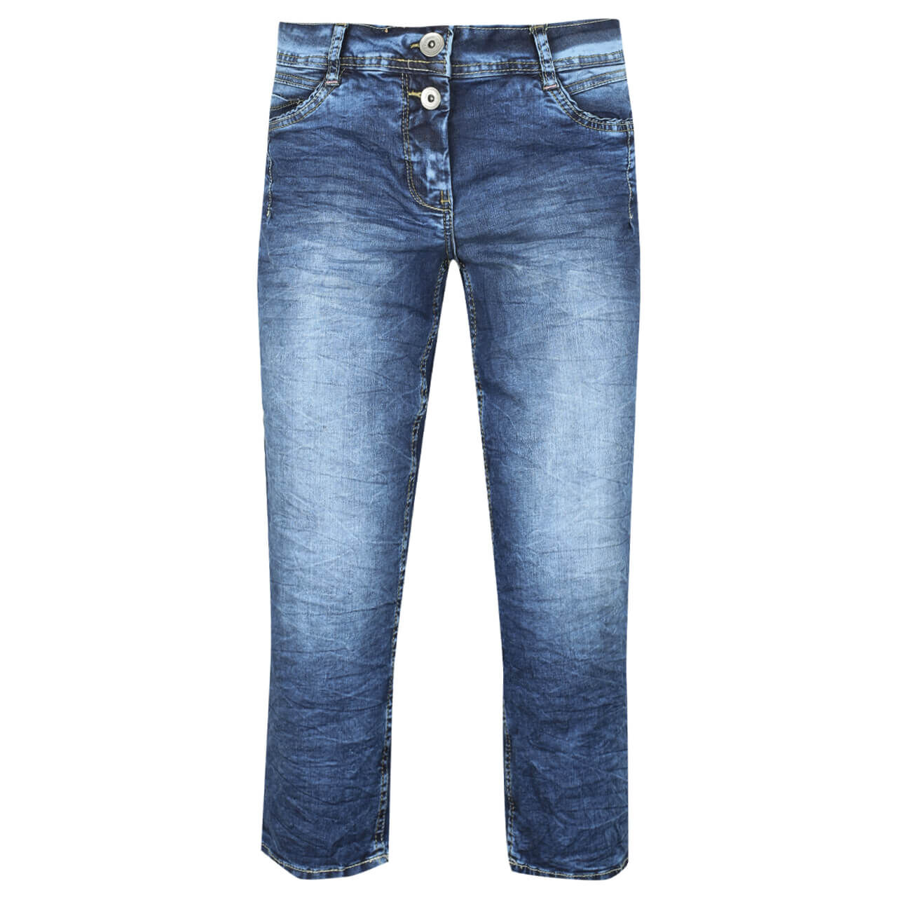 Cecil Scarlett 3/4 Jeans für Damen in Blau verwaschen, FarbNr.: 10240