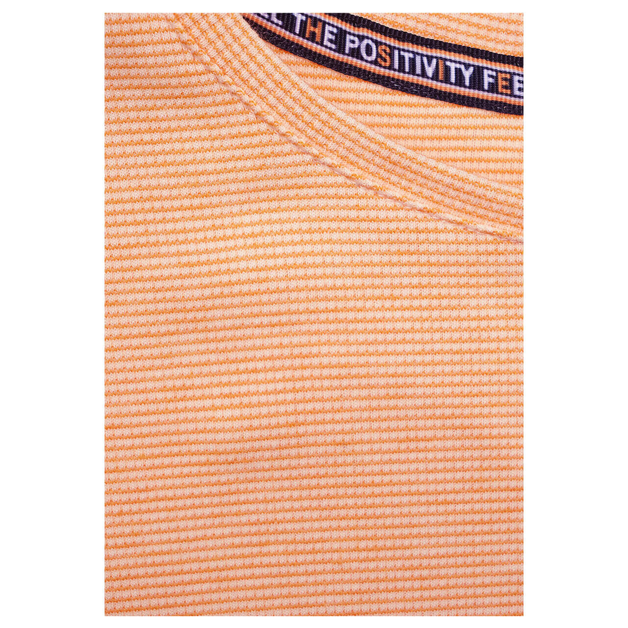 Cecil Rib Stripe 3/4 Arm Shirt für Damen in Orange, FarbNr.: 23586