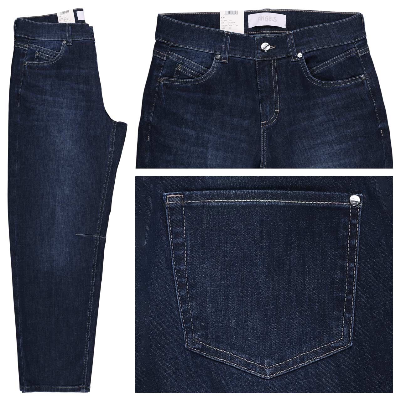 Angels Evy Barrel Ankle Jeans blue stone used buffi
